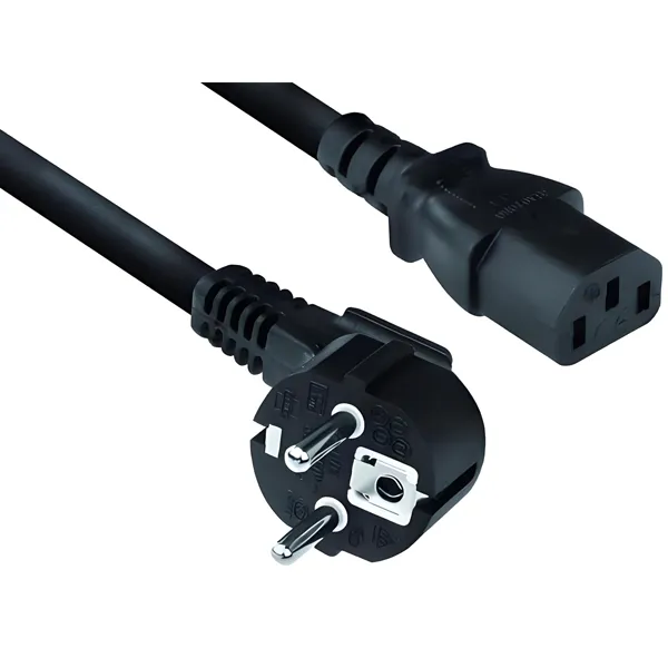 power cord iec c13 to cee 7 7 3x1 0mmx3m 100 250v 3 wire black for sale