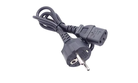 Power Cord, IEC C13 to CEE 7/7, 3x1.0mm²x3m, 100-250V, 3 Wire, Black
