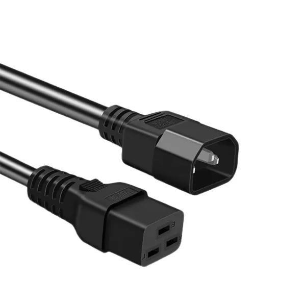 power cord iec c19 to c14 3x16awgx2m 100 240v 3 wire black factory