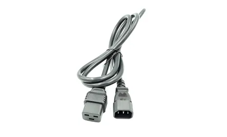Power Cord, IEC C19 to C14, 3x16AWGx2m, 100-240V, 3 Wire, Black