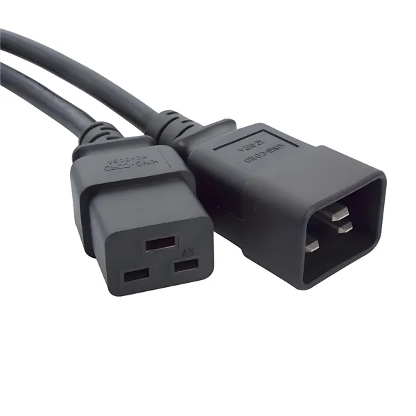 power cord iec c19 to c20 3x14awgx3m 100 240v 3 wire black factory