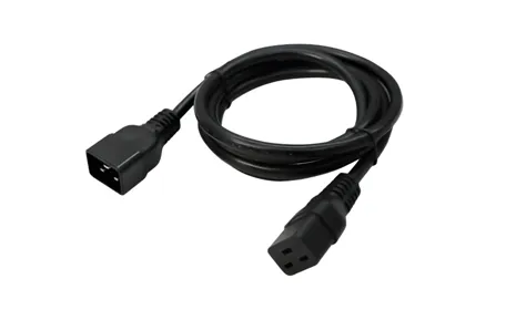 Power Cord, IEC C19 to C20, 3x14AWGx3m, 100-240V, 3 Wire, Black