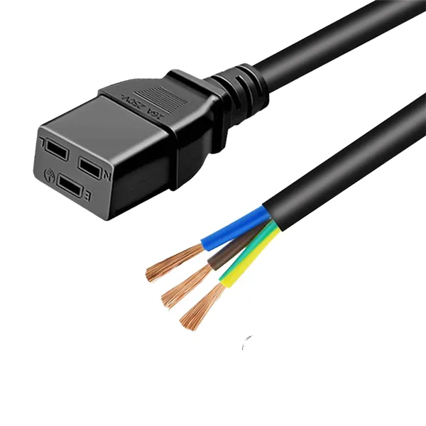 power cord iec c19 to c20 3x14awgx3m 100 240v 3 wire blackcompany